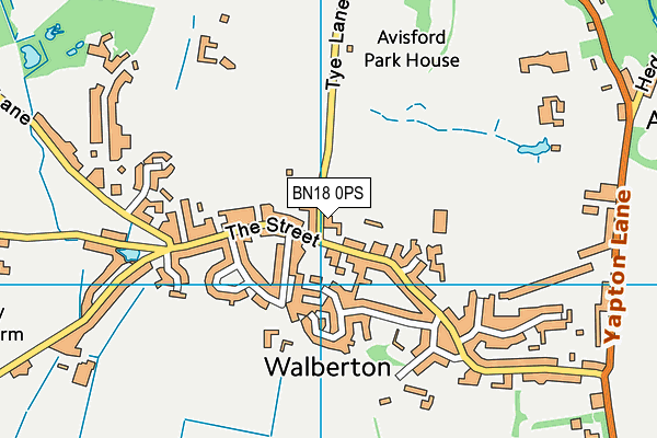 BN18 0PS map - OS VectorMap District (Ordnance Survey)