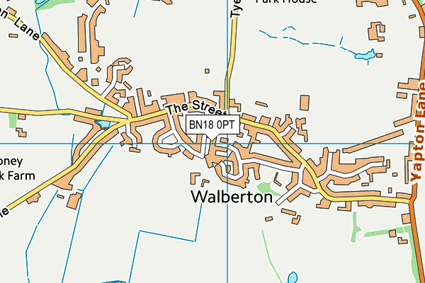 BN18 0PT map - OS VectorMap District (Ordnance Survey)
