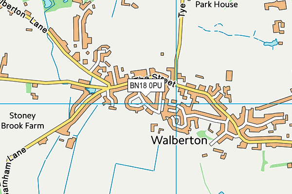 BN18 0PU map - OS VectorMap District (Ordnance Survey)