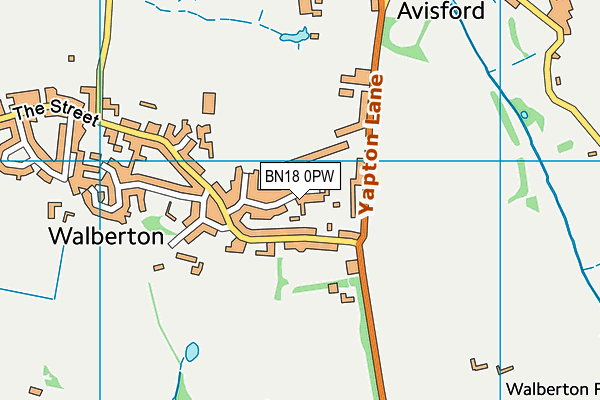BN18 0PW map - OS VectorMap District (Ordnance Survey)