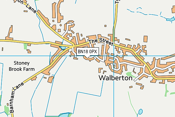 BN18 0PX map - OS VectorMap District (Ordnance Survey)