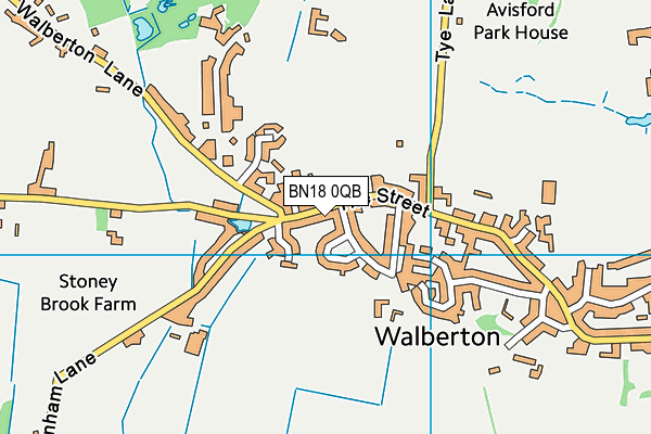 BN18 0QB map - OS VectorMap District (Ordnance Survey)