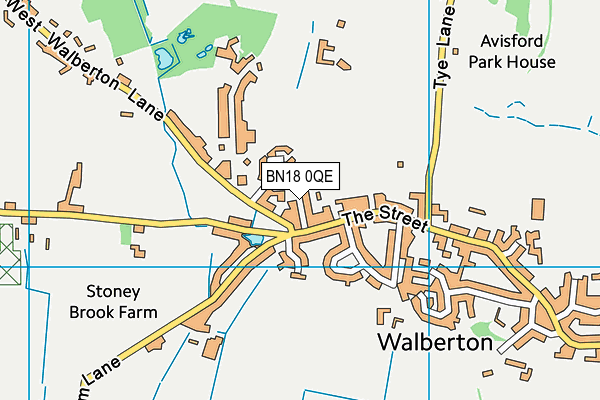 BN18 0QE map - OS VectorMap District (Ordnance Survey)