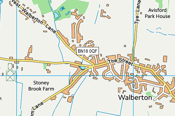 BN18 0QF map - OS VectorMap District (Ordnance Survey)