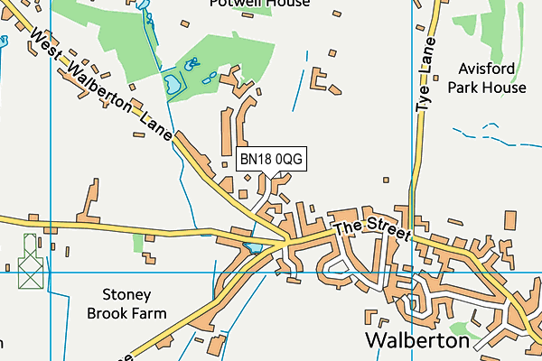 BN18 0QG map - OS VectorMap District (Ordnance Survey)