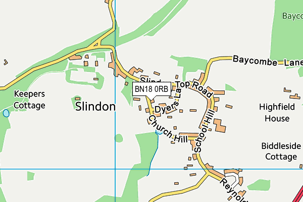 BN18 0RB map - OS VectorMap District (Ordnance Survey)