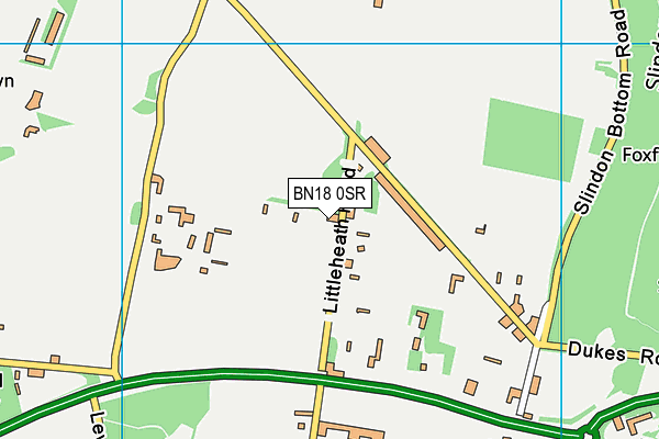 BN18 0SR map - OS VectorMap District (Ordnance Survey)