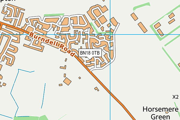 BN18 0TB map - OS VectorMap District (Ordnance Survey)