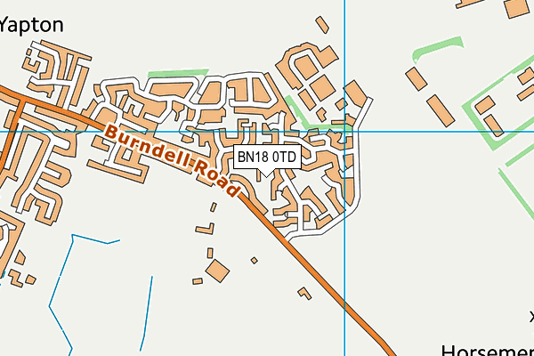BN18 0TD map - OS VectorMap District (Ordnance Survey)