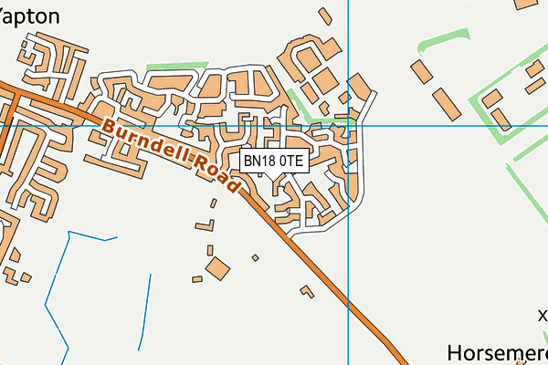 BN18 0TE map - OS VectorMap District (Ordnance Survey)