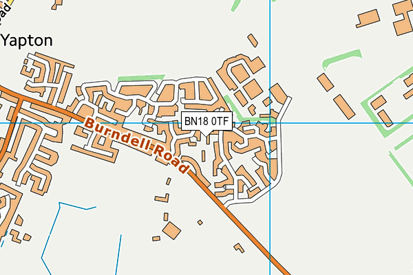 BN18 0TF map - OS VectorMap District (Ordnance Survey)
