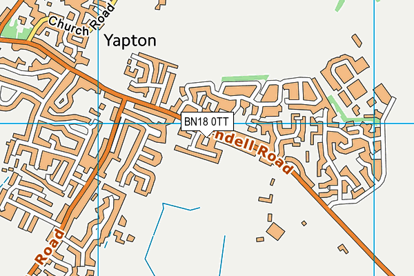 BN18 0TT map - OS VectorMap District (Ordnance Survey)