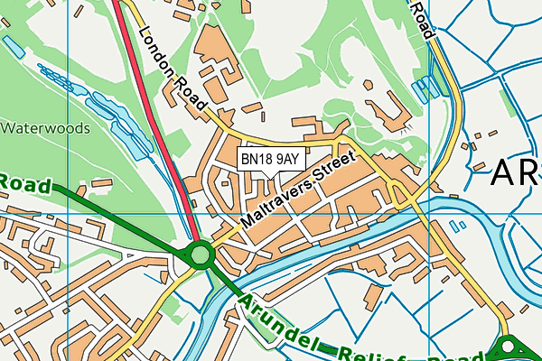 BN18 9AY map - OS VectorMap District (Ordnance Survey)