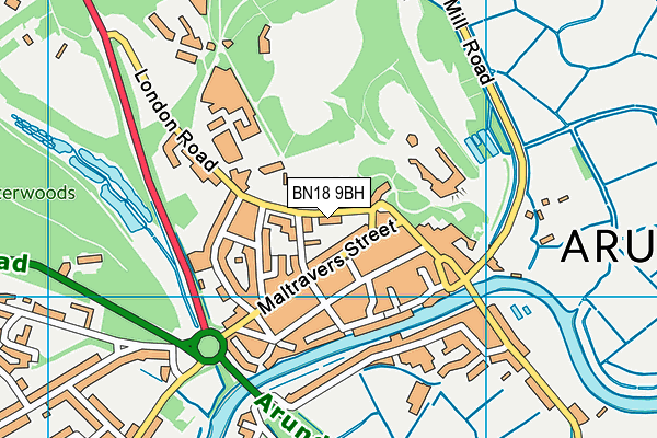BN18 9BH map - OS VectorMap District (Ordnance Survey)