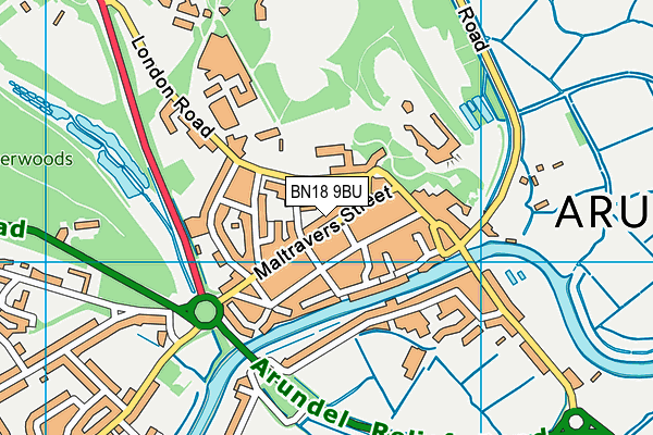 BN18 9BU map - OS VectorMap District (Ordnance Survey)