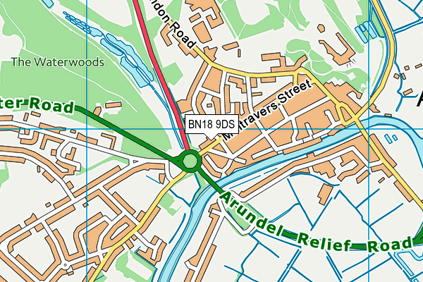 BN18 9DS map - OS VectorMap District (Ordnance Survey)