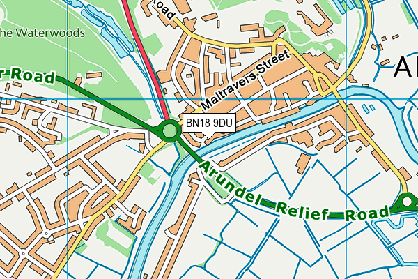 BN18 9DU map - OS VectorMap District (Ordnance Survey)
