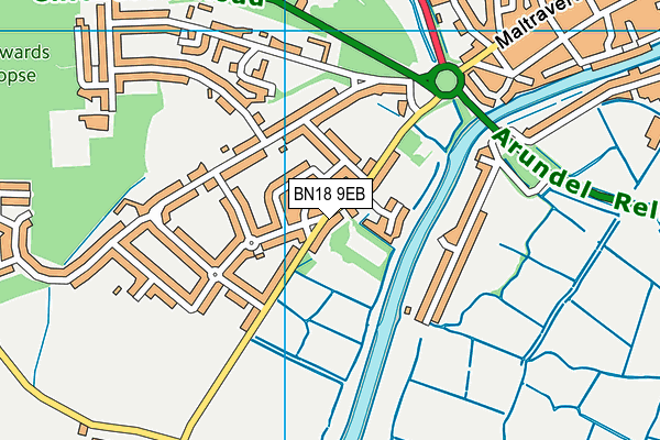BN18 9EB map - OS VectorMap District (Ordnance Survey)