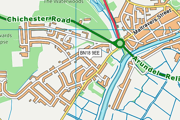 BN18 9EE map - OS VectorMap District (Ordnance Survey)