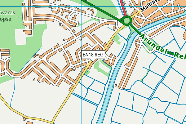 BN18 9EG map - OS VectorMap District (Ordnance Survey)