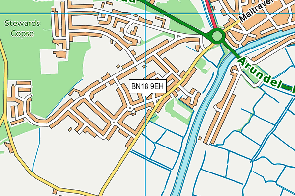 BN18 9EH map - OS VectorMap District (Ordnance Survey)