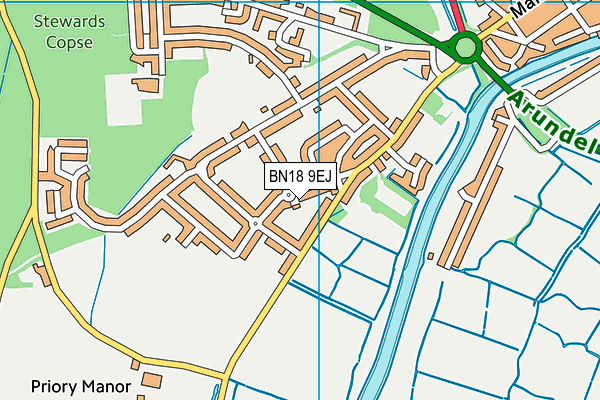 BN18 9EJ map - OS VectorMap District (Ordnance Survey)