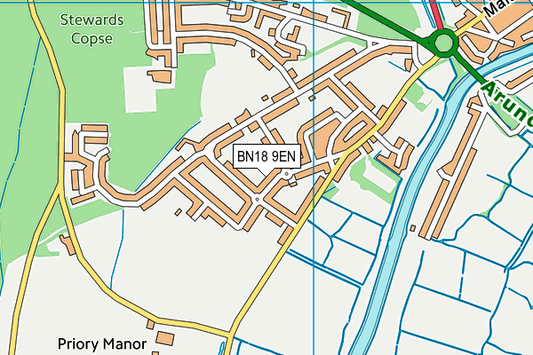 BN18 9EN map - OS VectorMap District (Ordnance Survey)