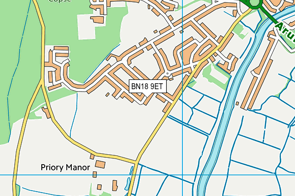 BN18 9ET map - OS VectorMap District (Ordnance Survey)