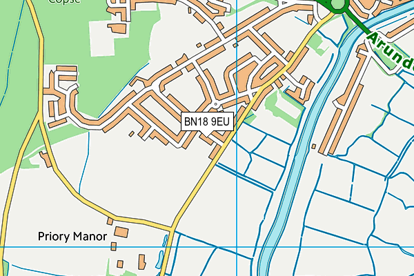 BN18 9EU map - OS VectorMap District (Ordnance Survey)