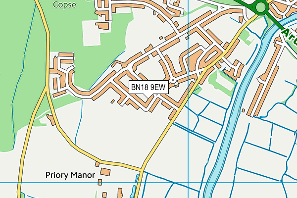 BN18 9EW map - OS VectorMap District (Ordnance Survey)