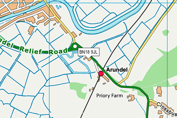 BN18 9JL map - OS VectorMap District (Ordnance Survey)