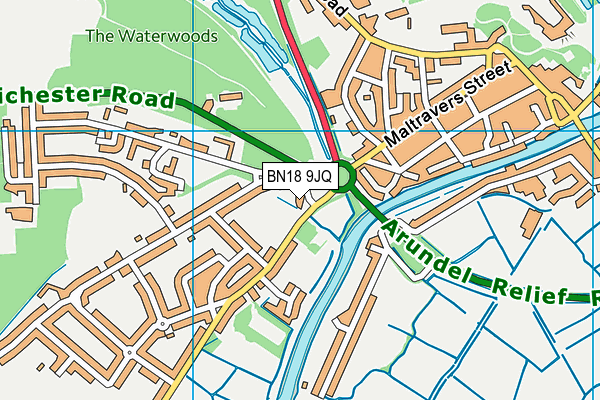 BN18 9JQ map - OS VectorMap District (Ordnance Survey)