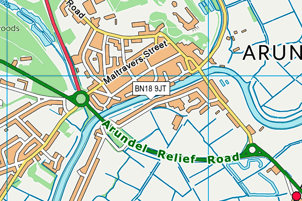 BN18 9JT map - OS VectorMap District (Ordnance Survey)