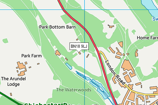 BN18 9LJ map - OS VectorMap District (Ordnance Survey)