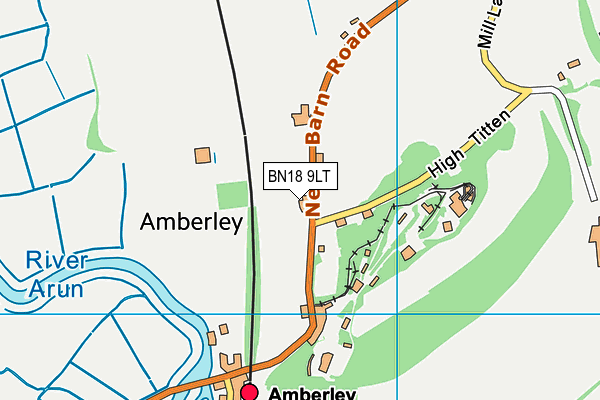 Amberley Recreation Ground map (BN18 9LT) - OS VectorMap District (Ordnance Survey)