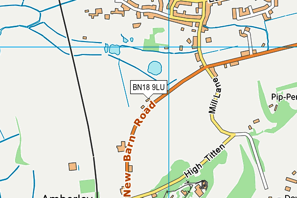 BN18 9LU map - OS VectorMap District (Ordnance Survey)