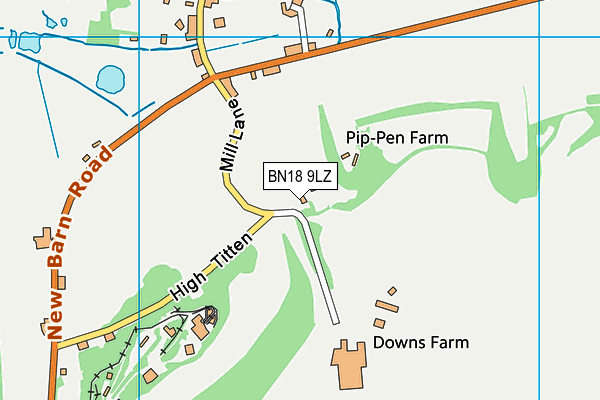 BN18 9LZ map - OS VectorMap District (Ordnance Survey)