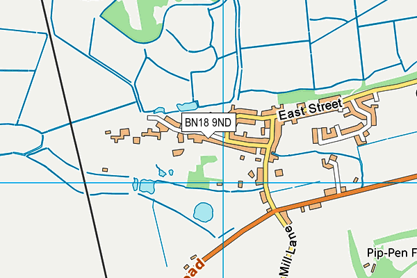 BN18 9ND map - OS VectorMap District (Ordnance Survey)