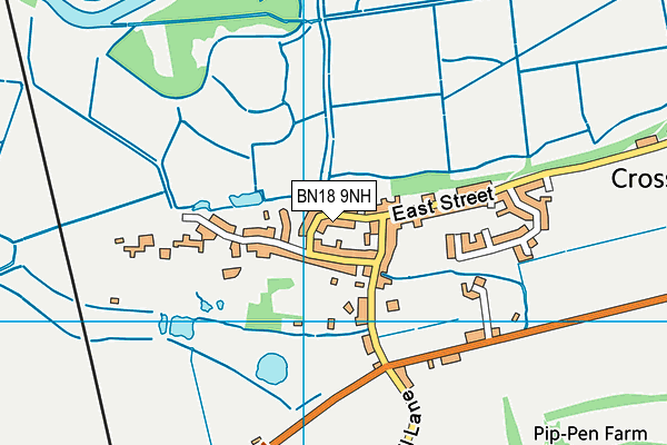 BN18 9NH map - OS VectorMap District (Ordnance Survey)
