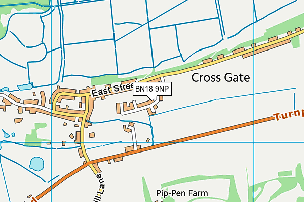 BN18 9NP map - OS VectorMap District (Ordnance Survey)