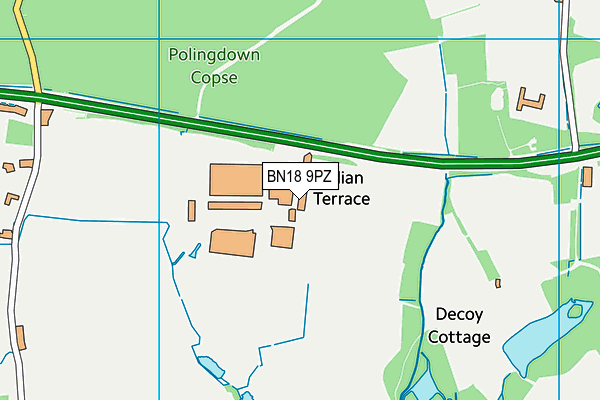 BN18 9PZ map - OS VectorMap District (Ordnance Survey)