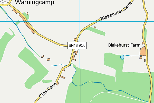 BN18 9QJ map - OS VectorMap District (Ordnance Survey)