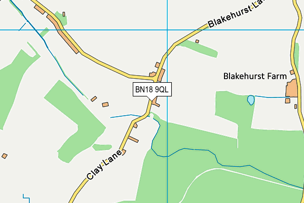 BN18 9QL map - OS VectorMap District (Ordnance Survey)