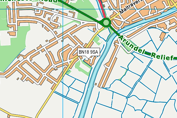 BN18 9SA map - OS VectorMap District (Ordnance Survey)