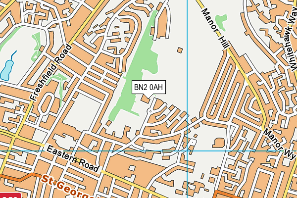 BN2 0AH map - OS VectorMap District (Ordnance Survey)