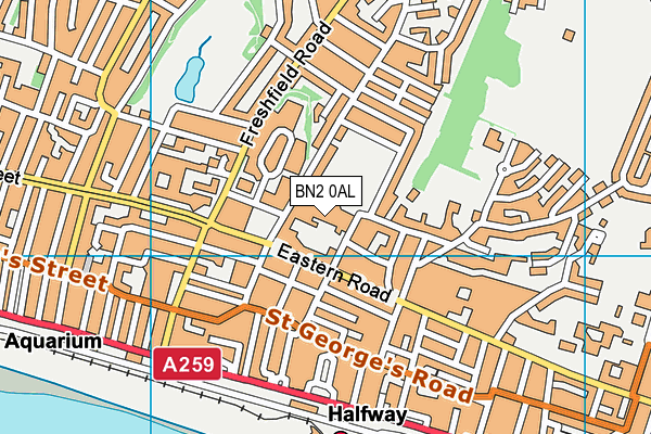 BN2 0AL map - OS VectorMap District (Ordnance Survey)