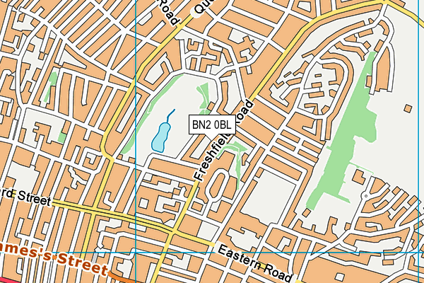 BN2 0BL map - OS VectorMap District (Ordnance Survey)