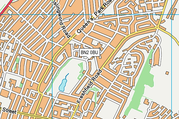 BN2 0BU map - OS VectorMap District (Ordnance Survey)