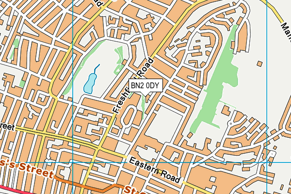 BN2 0DY map - OS VectorMap District (Ordnance Survey)