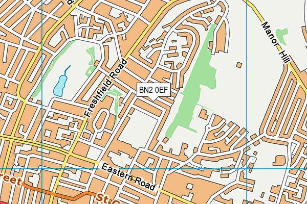 BN2 0EF map - OS VectorMap District (Ordnance Survey)
